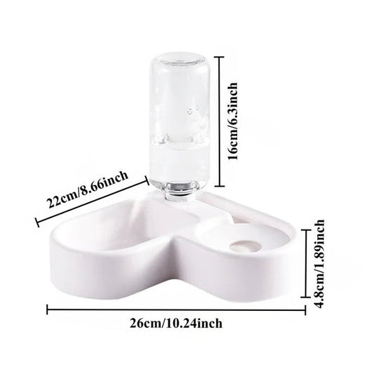 Automatic Water Dispenser Double Bowl, Dog Food Bowl Cat Food, Anti-Tip Design Pet Supplies