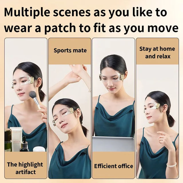 Eye Mask Patch Face Eye Massager Muscle Stimulator for Anti-Aging, Dark Circles, Eye Bags, Beauty Lift & Fatigue Relief