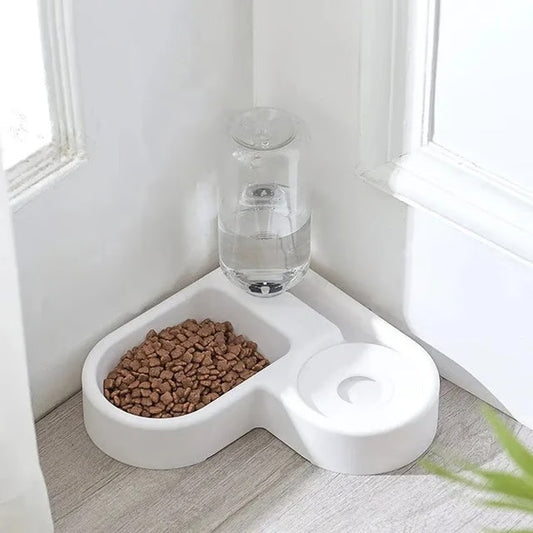 Automatic Water Dispenser Double Bowl, Dog Food Bowl Cat Food, Anti-Tip Design Pet Supplies