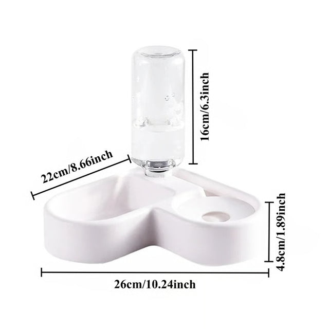 Automatic Water Dispenser Double Bowl, Dog Food Bowl Cat Food, Anti-Tip Design Pet Supplies