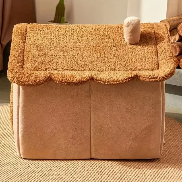 Foldable Pet House Removable Washable Cat Bed for Small Dogs and Medium Cats