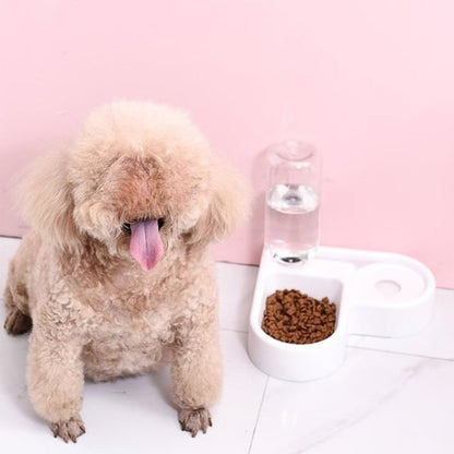 Automatic Water Dispenser Double Bowl, Dog Food Bowl Cat Food, Anti-Tip Design Pet Supplies